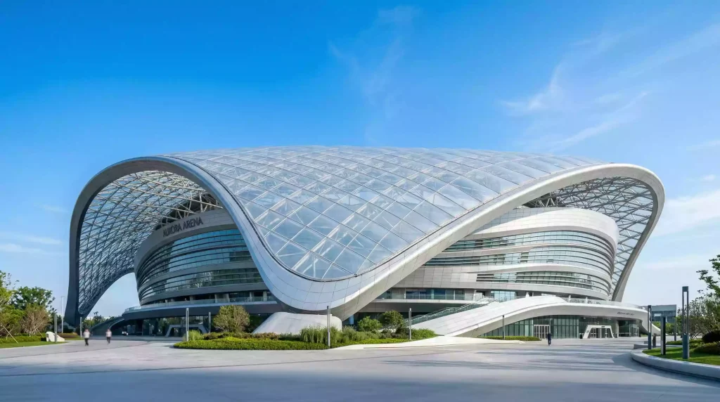 SoFi Stadium exterior view in Inglewood, California, venue for World Cup 2026 matches