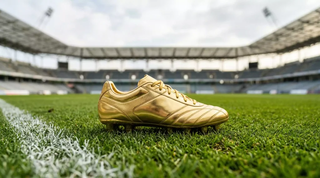 Golden Boot trophy with football and World Cup 2026 branding
