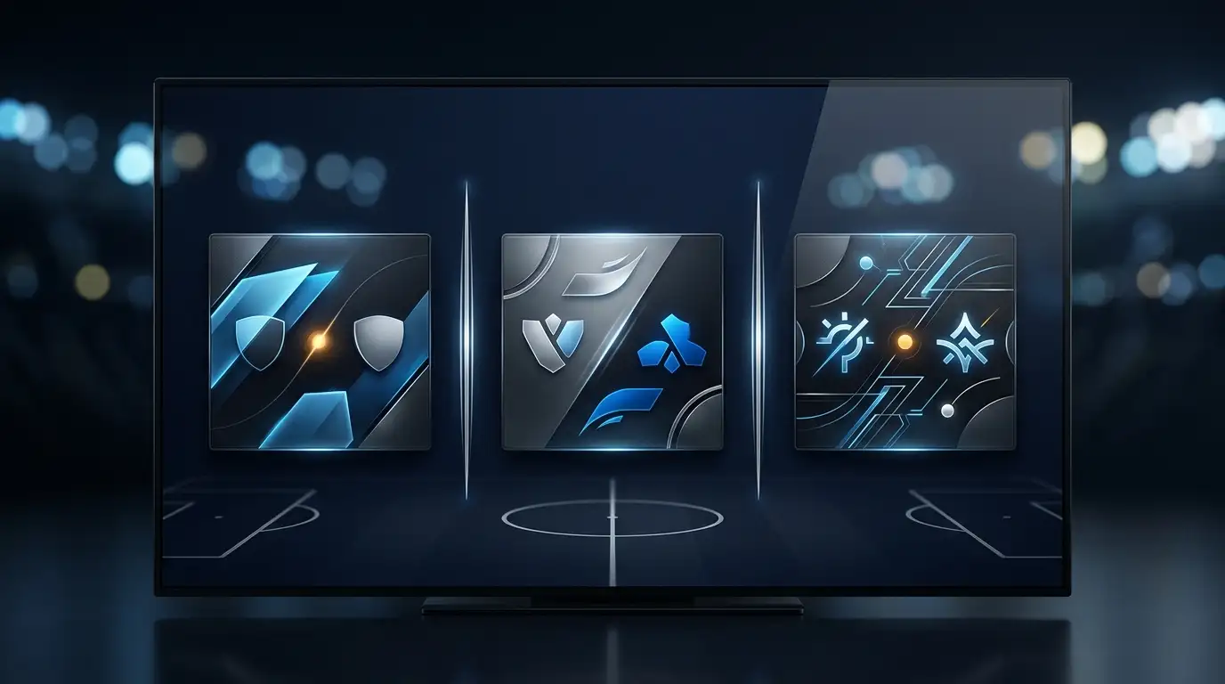 Match-day graphic showing three knockout fixtures on a dark background