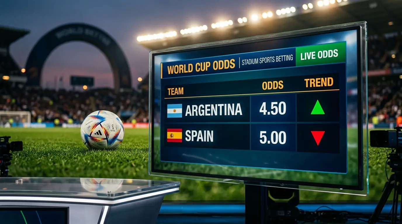 Odds board concept showing rising and falling football title-winner prices